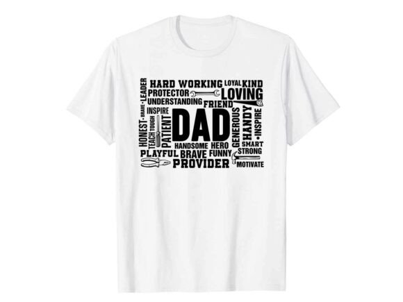 Best Dad Words Father’s Day T-Shirt Graphics