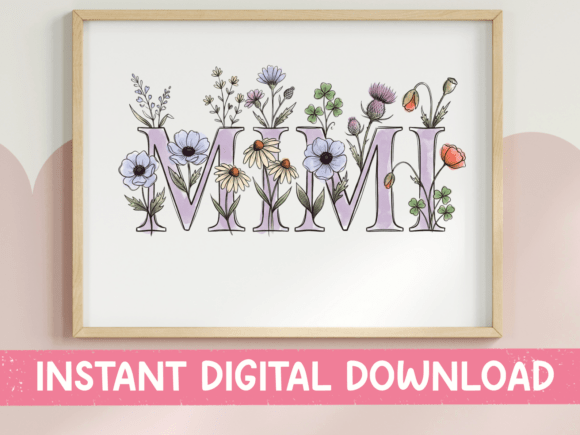 Graphic Design Asset: Mimi Wildflower Name SVG