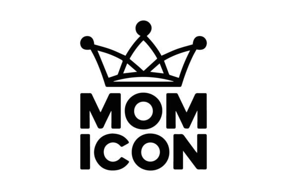 Mom Icon T-Shirt Design with Heart Symbo