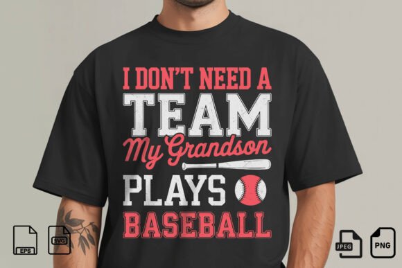 My Grandson Plays Baseball SVG Graphics