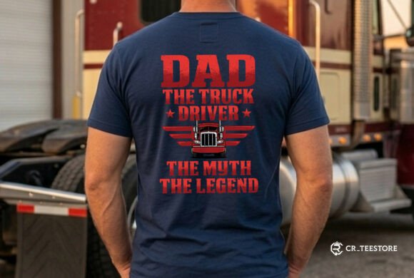 Trucker Dad Funny Truck Driver Svg Graphics