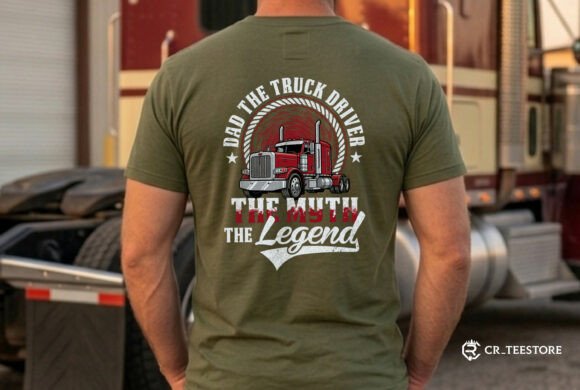 Trucker Dad Myth Legend Svg Design