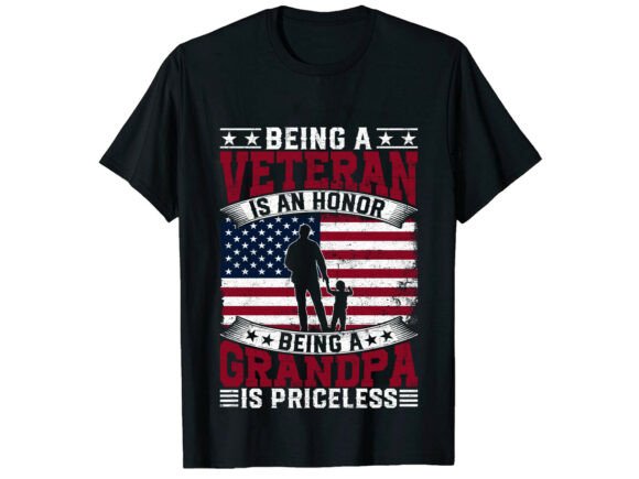 Veteran Grandpa Father s Day T-Shirt Graphics